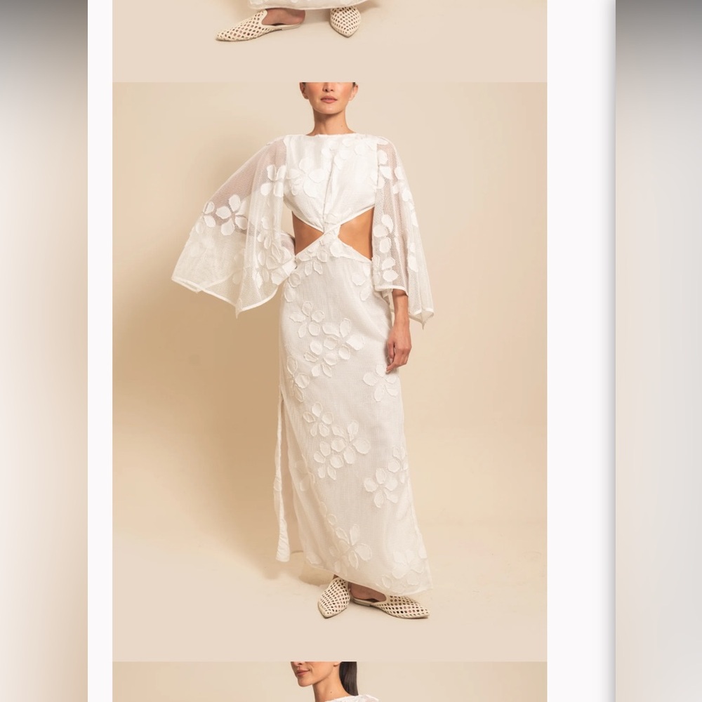 Korzo Dress white, Azulu dress. - Picture 4 of 4